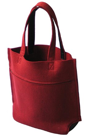 015_CARRY Shopper mit Zipper_Wollfilz__RED_kopie